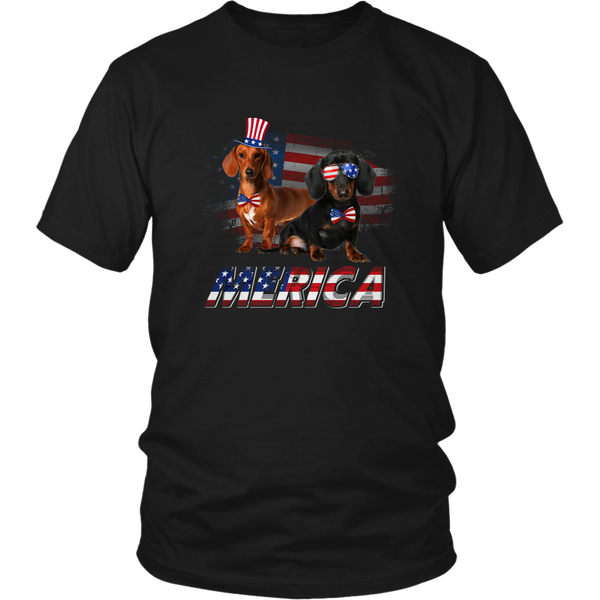 Dachshund 4th of July Merica Dachshund Dog Lover TShirt