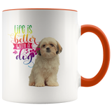 Life Is Better With A Dog Shih Tzu 2-Toned Color Mug