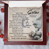 To My Sister - Forever Love Heart Necklace (Wolves Design) (Jack- Personal)