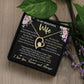 To My Wife - Forever Love Heart Necklace (Black,Flowers) (Jack- Personal)