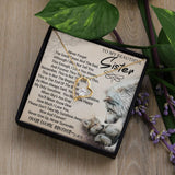 To My Sister - Forever Love Heart Necklace (Wolves Design) (Jack- Personal)