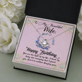 To My Wife Love Knot Necklace Cubic Zirconia Pendant Wife Birthday Jewelry Gift  (#264887800753
