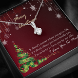 Wife|Girlfriend Christmas Gift Cubic Zirconia Necklace Jewelry Gift|I Love You!