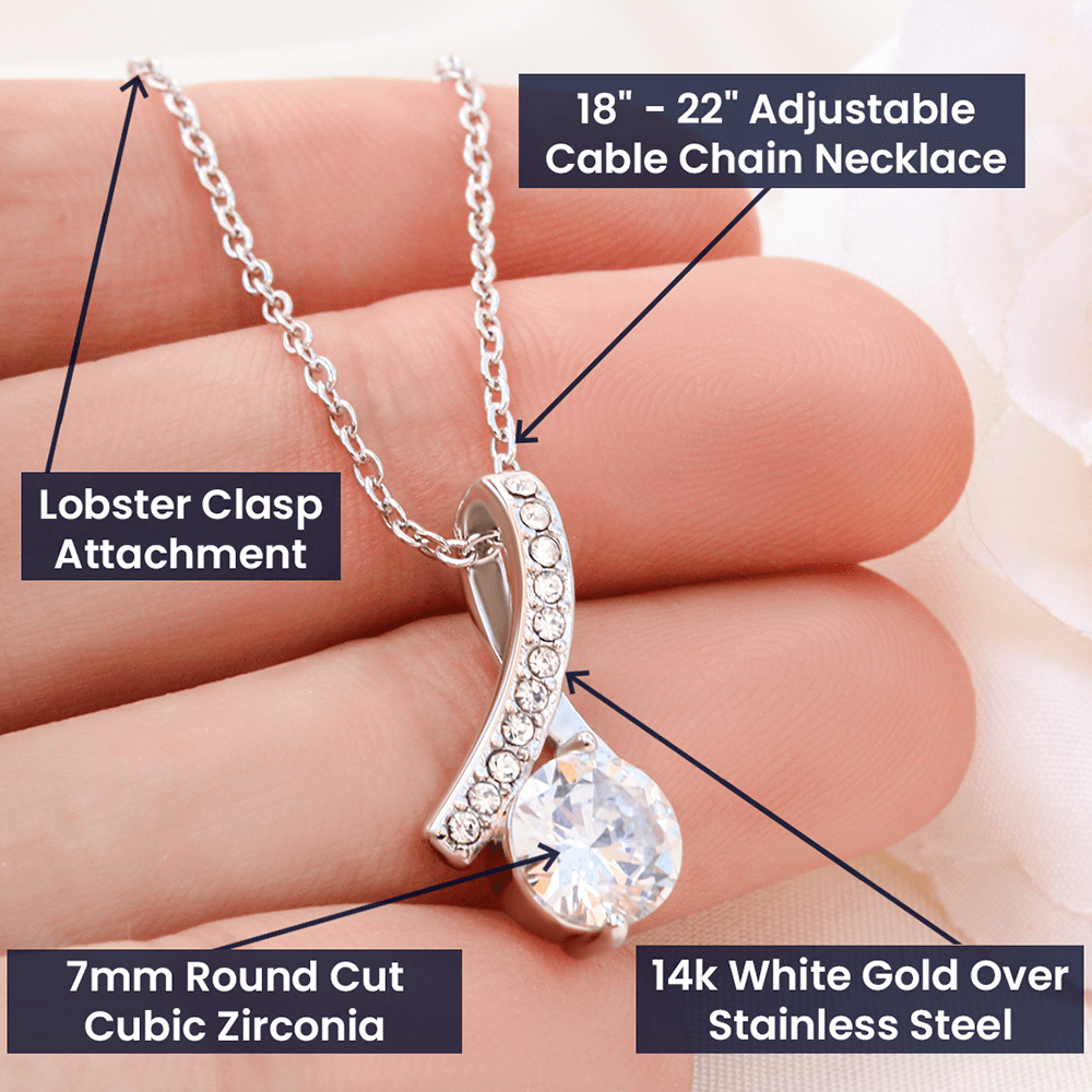 Wife|Girlfriend Christmas Gift Cubic Zirconia Necklace Jewelry Gift|I Love You!
