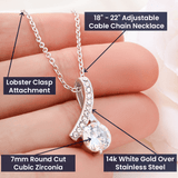 Wife|Girlfriend Christmas Gift Cubic Zirconia Necklace Jewelry Gift|I Love You!
