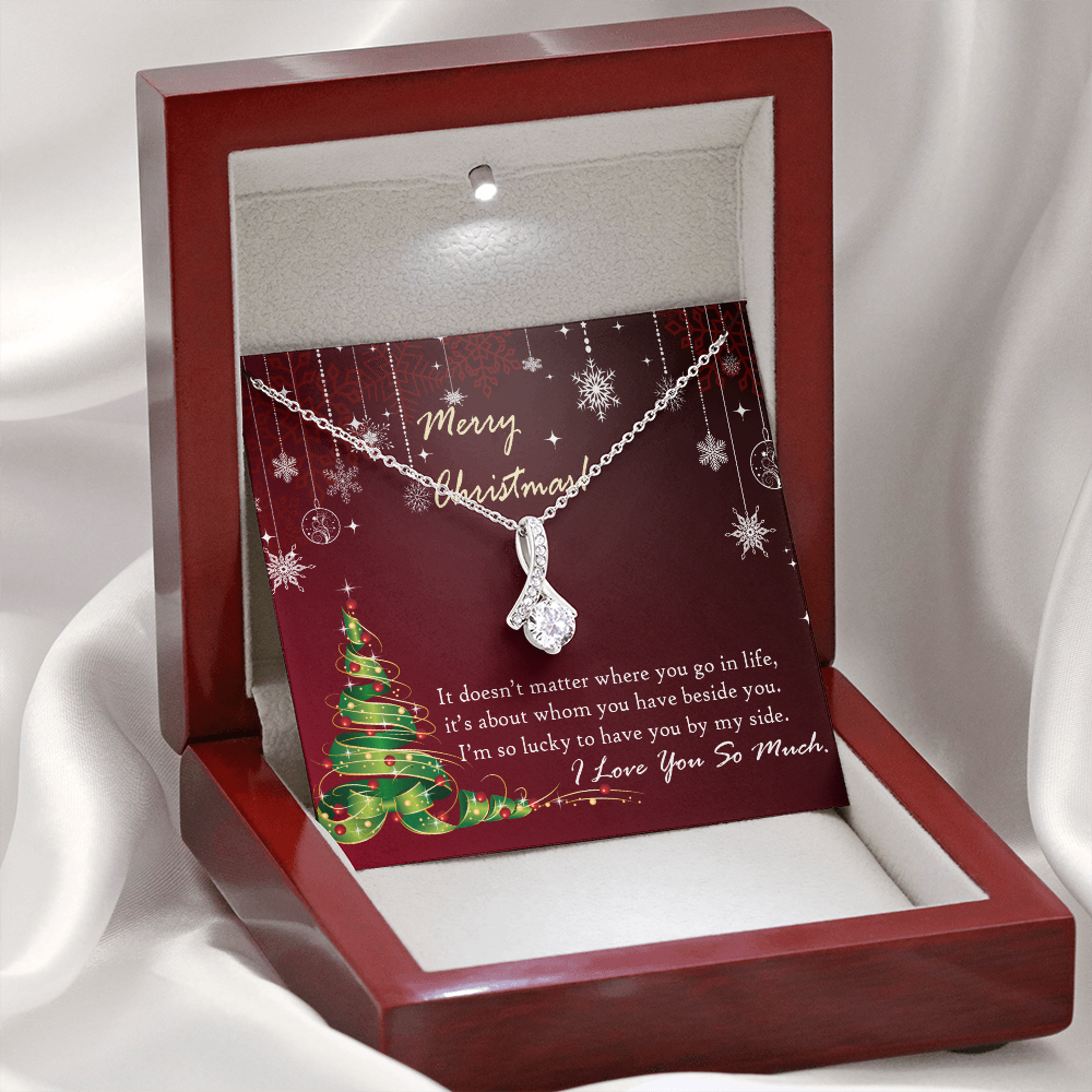 Wife|Girlfriend Christmas Gift Cubic Zirconia Necklace Jewelry Gift|I Love You!