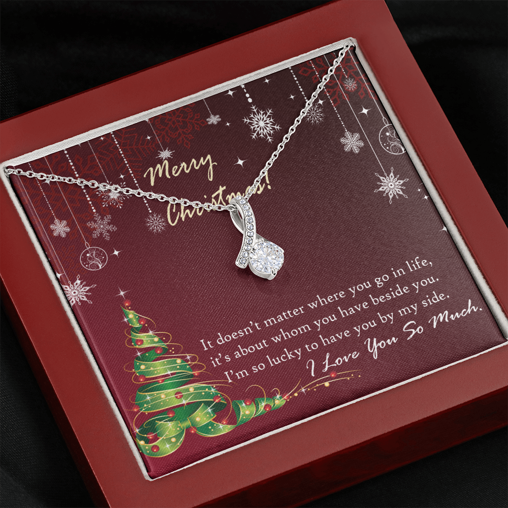 Wife|Girlfriend Christmas Gift Cubic Zirconia Necklace Jewelry Gift|I Love You!