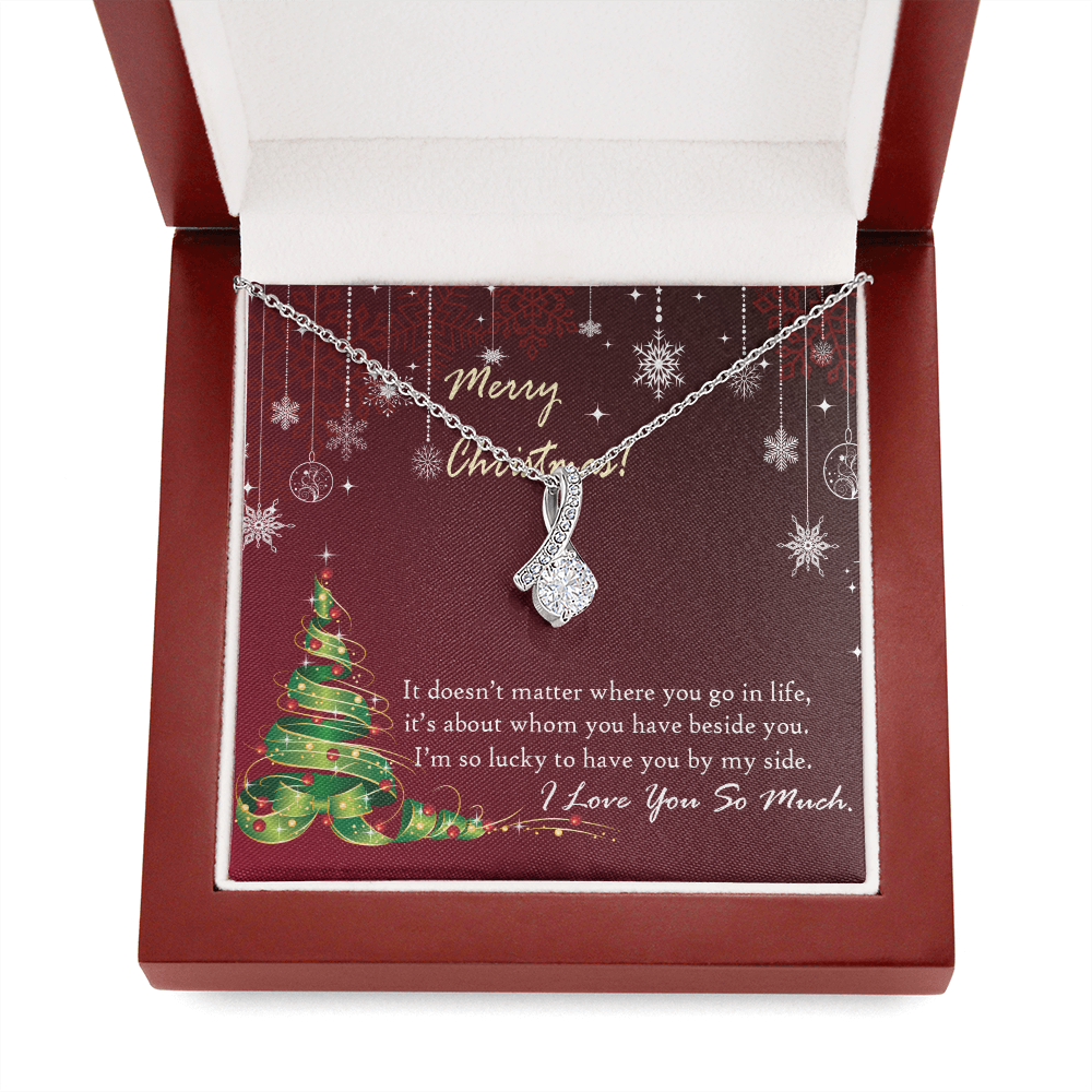 Wife|Girlfriend Christmas Gift Cubic Zirconia Necklace Jewelry Gift|I Love You!