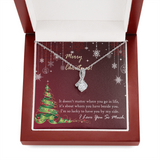 Wife|Girlfriend Christmas Gift Cubic Zirconia Necklace Jewelry Gift|I Love You!