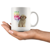 Life Is Better With A Dog Shih Tzu  White Mug (Colorful Text)