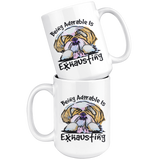 Being Adorable is Exhausting Funny Shih Tzu Dog Lover Coffee Mug