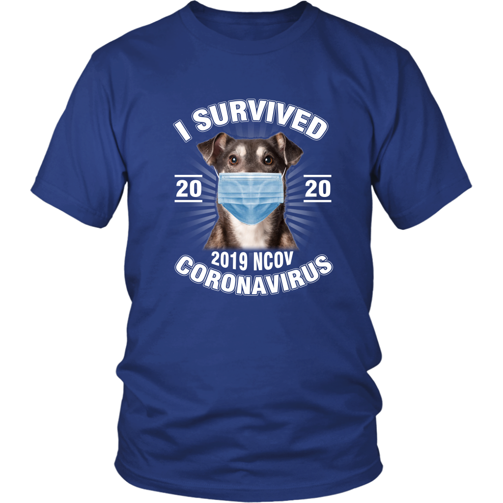 I Survived Coronavirus 2020 Funny Dog Lover  TShirt