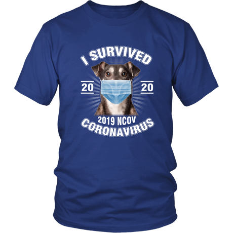 I Survived Coronavirus 2020 Funny Dog Lover  TShirt