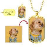 Personalized Custom Photo Shih Tzu Dog Tag Necklace (Put Your Pet on a Dog Tag Necklace)
