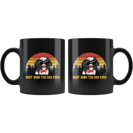 Best Shih Tzu Dad Ever Funny Dog Lover Coffee Mug