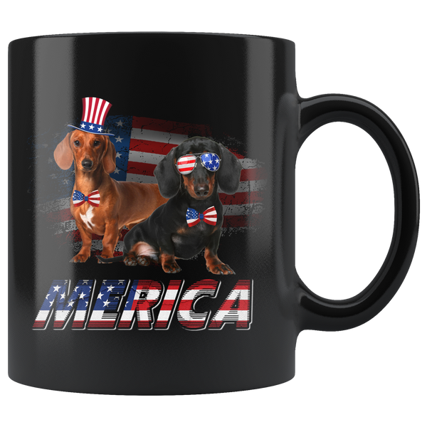 Dachshund 4th of July Merica Dachshund Dog Lover Mug