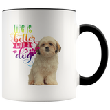 Life Is Better With A Dog Shih Tzu 2-Toned Color Mug