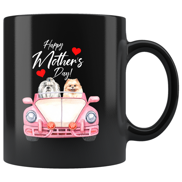 Happy Mothers Day Coffee Mug Gift|Shihtzu Pomeranian Mothers Day Dog Lover Gift