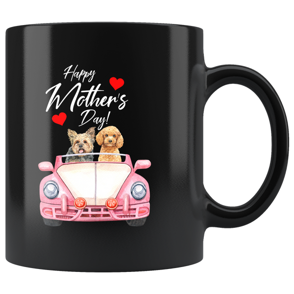 Happy Mothers Day Coffee Mug Gift|Yorkie Poodle Mothers Day Dog Lover Gift