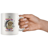My Shih Tzu Leaves Paw Prints On My Heart White Shih Tzu Mug (Colorful Text)