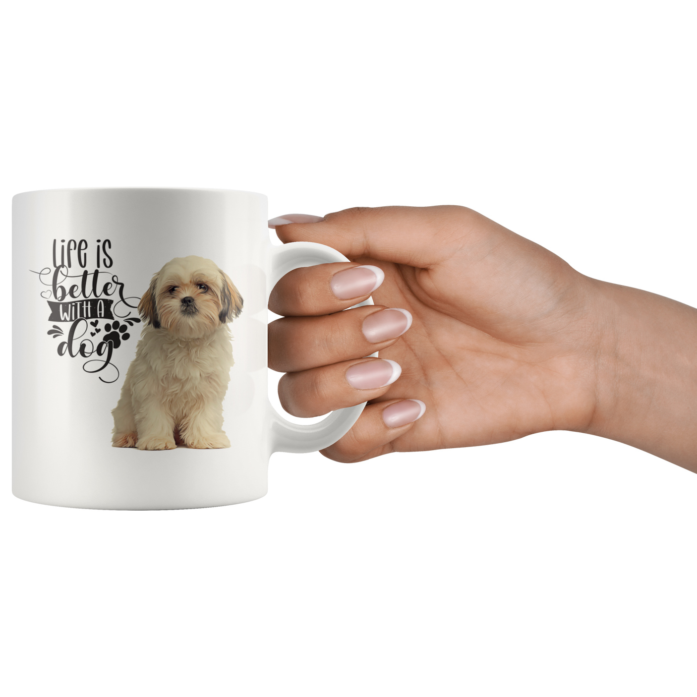 Life Is Better With A Dog Shih Tzu  White Mug