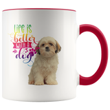 Life Is Better With A Dog Shih Tzu 2-Toned Color Mug