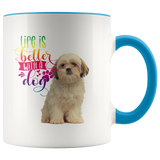 Life Is Better With A Dog Shih Tzu 2-Toned Color Mug