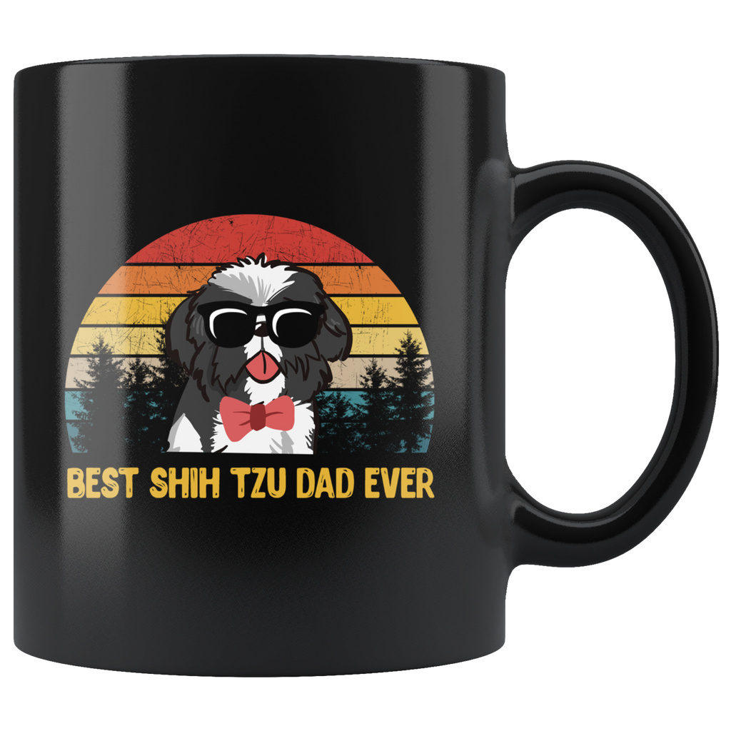 Best Shih Tzu Dad Ever Funny Dog Lover Coffee Mug