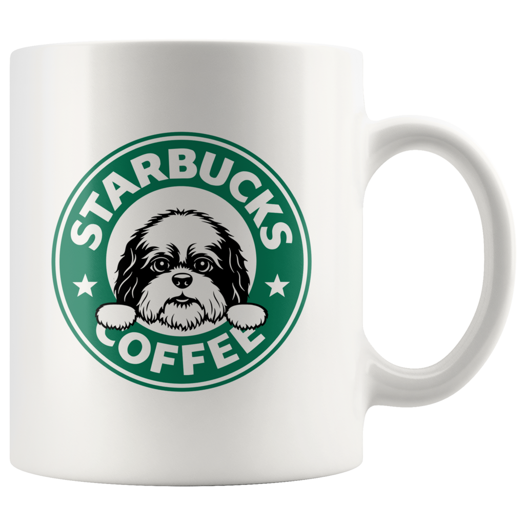 Cute Shih Tzu Starbucks Coffee Funny Shih Tzu Coffee Mug