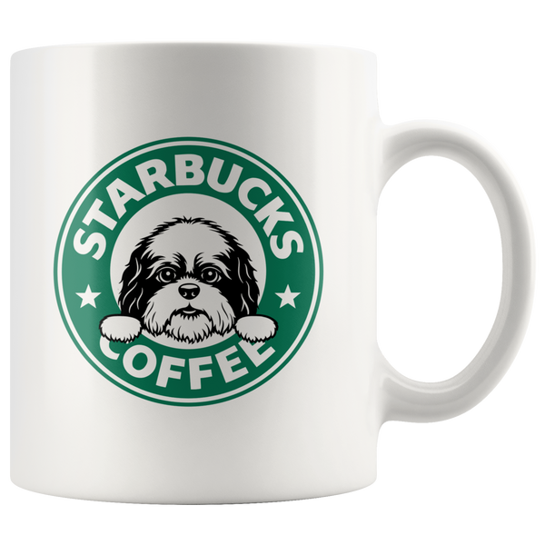 Cute Shih Tzu Starbucks Coffee Funny Shih Tzu Coffee Mug