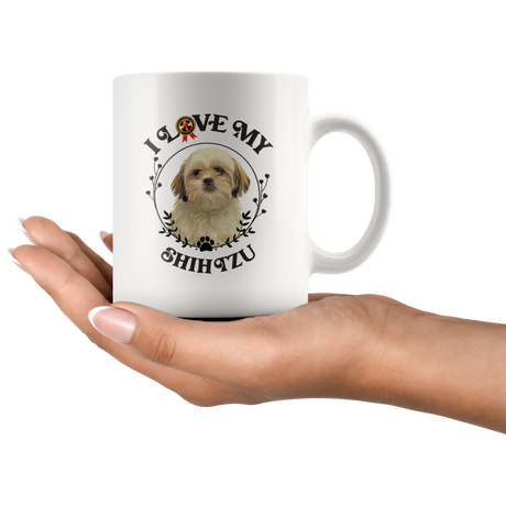 I Love My Shih Tzu White Mug