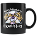 Being Adorable is Exhausting Funny Black Dog Lover Coffee Mug