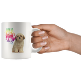 Life Is Better With A Dog Shih Tzu  White Mug (Colorful Text)