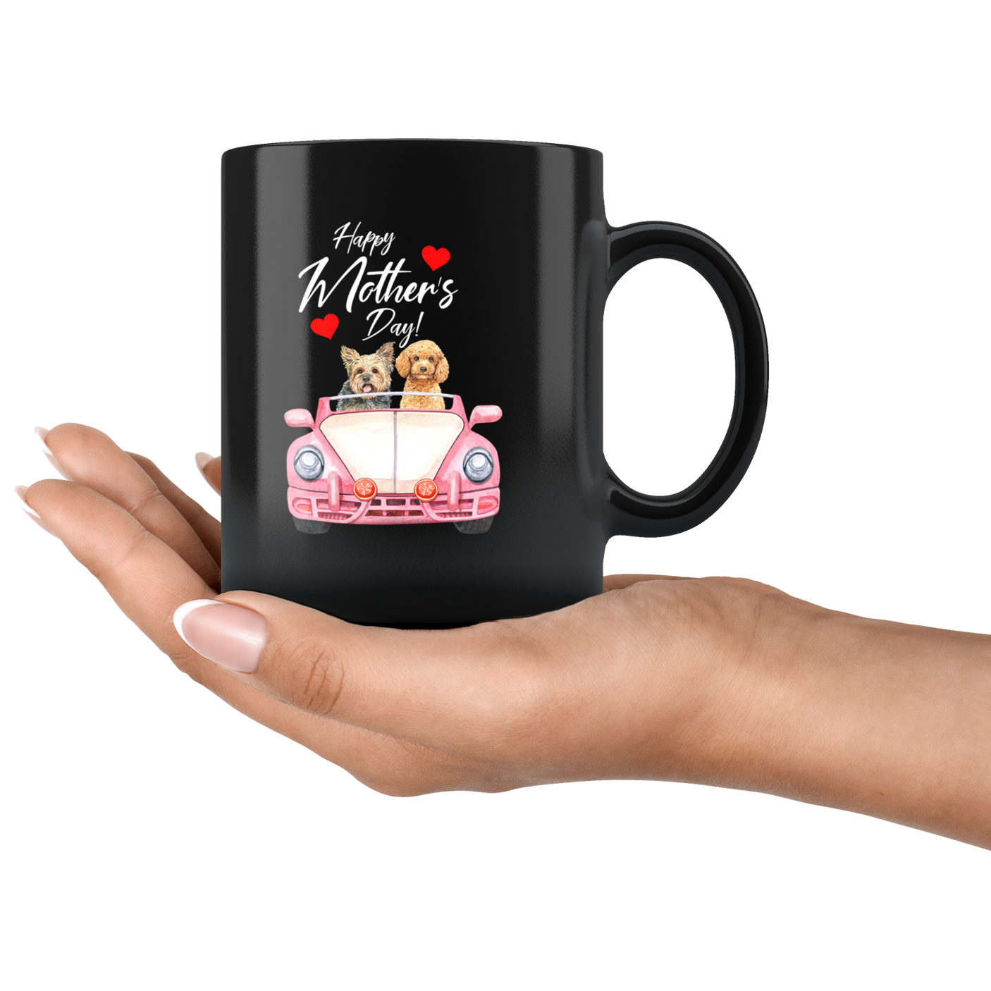 Happy Mothers Day Coffee Mug Gift|Yorkie Poodle Mothers Day Dog Lover Gift
