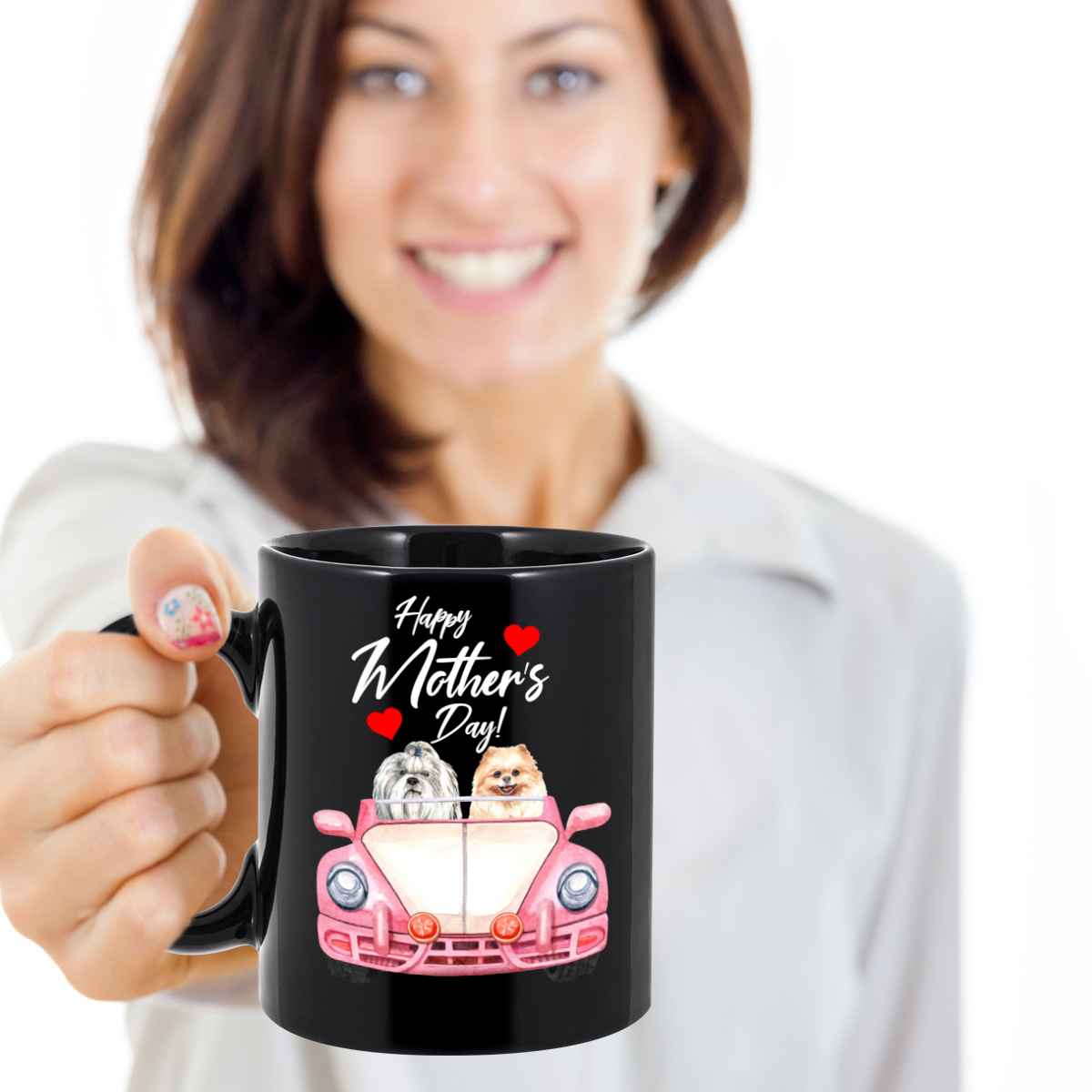 Happy Mothers Day Coffee Mug Gift|Shihtzu Pomeranian Mothers Day Dog Lover Gift