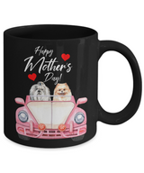 Happy Mothers Day Coffee Mug Gift|Shihtzu Pomeranian Mothers Day Dog Lover Gift