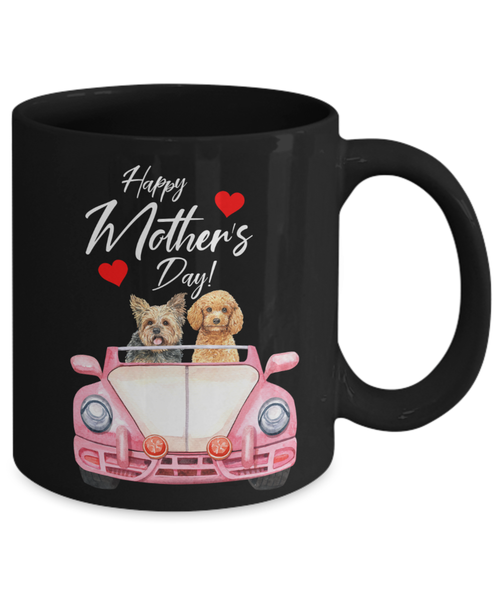 Happy Mothers Day Coffee Mug Gift|Yorkie Poodle Mothers Day Dog Lover Gift