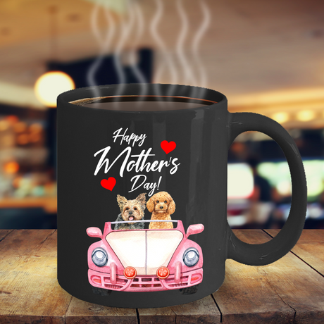 Happy Mothers Day Coffee Mug Gift|Yorkie Poodle Mothers Day Dog Lover Gift