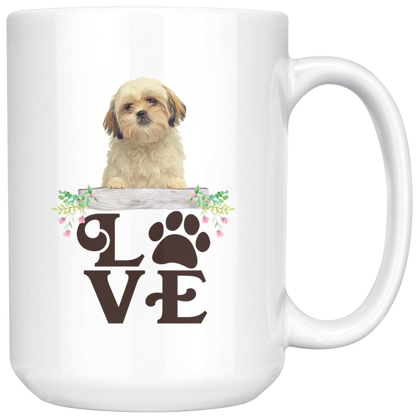 L.O.V.E.  Shih Tzu  White Mug
