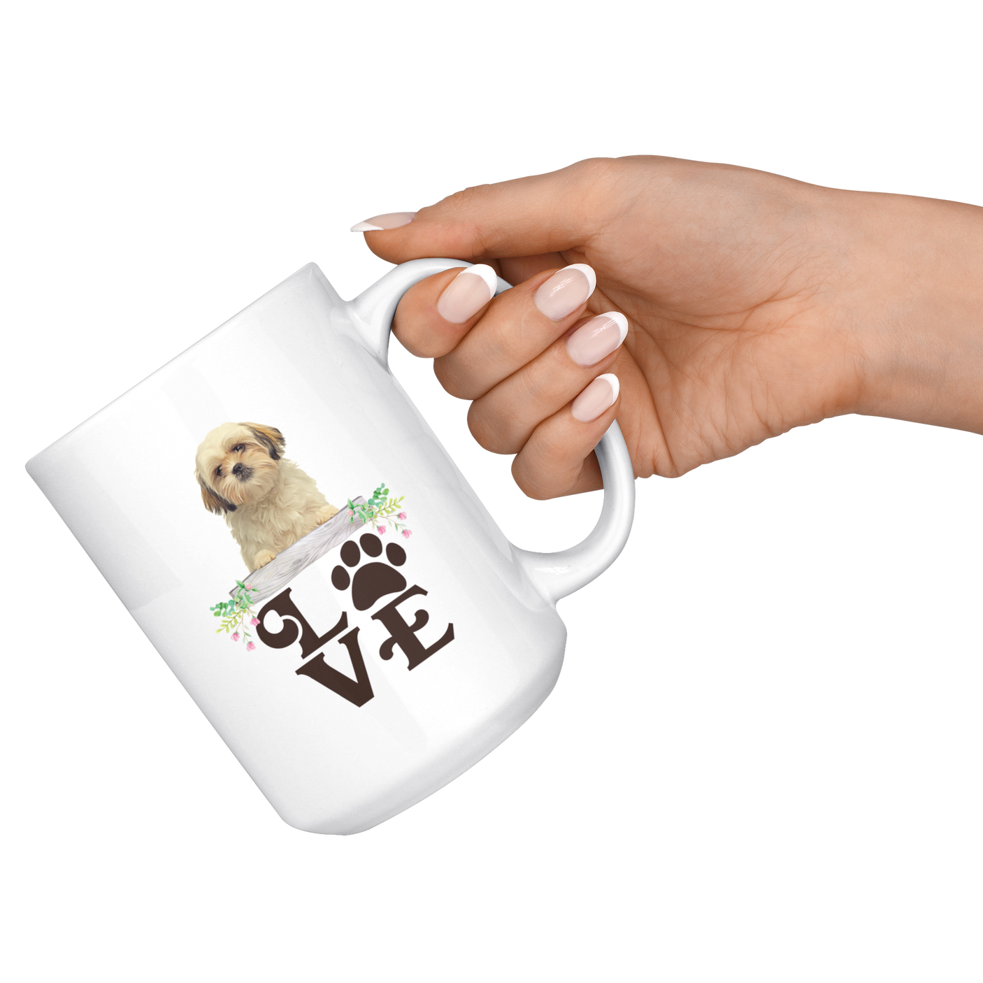 L.O.V.E.  Shih Tzu  White Mug