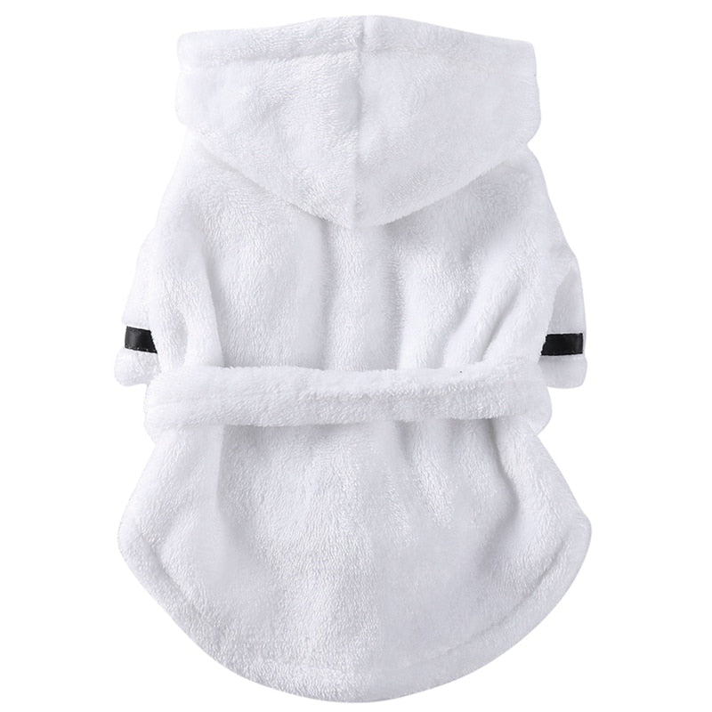 Pet Pajama Bathrobe With Hood, Dog Bath Towel for Puppy Small Dogs Cats