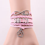Shihtzu LOVE Leather Bracelet with Charm