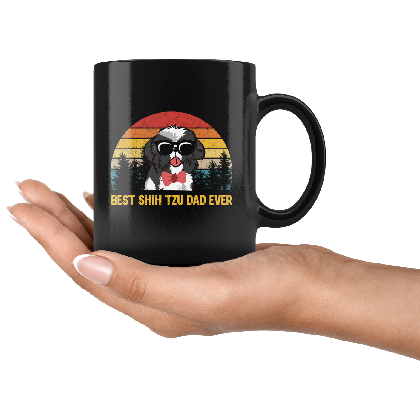 Best Shih Tzu Dad Ever Funny Dog Lover Coffee Mug