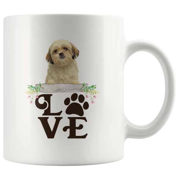 L.O.V.E.  Shih Tzu  White Mug