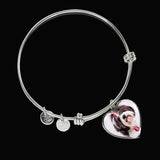 Personalized Custom Photo Shih Tzu Heart Bangle Bracelet (Put Your Pet on a Bracelet)