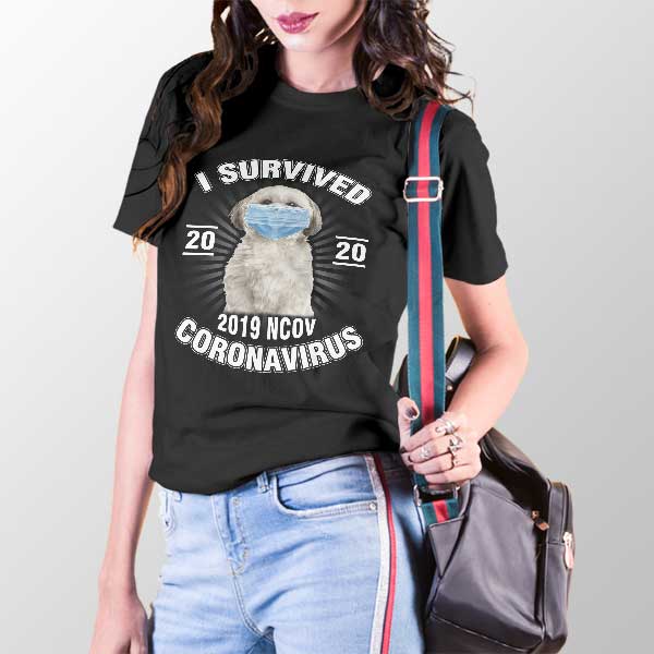 Shih Tzu I Survived Coronavirus 2020 Shih Tzu Funny TShirt