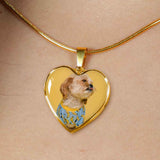 Personalized Custom Photo Shih Tzu Heart Necklace (Put Your Pet on a Necklace)