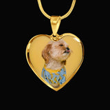 Personalized Custom Photo Shih Tzu Heart Necklace (Put Your Pet on a Necklace)