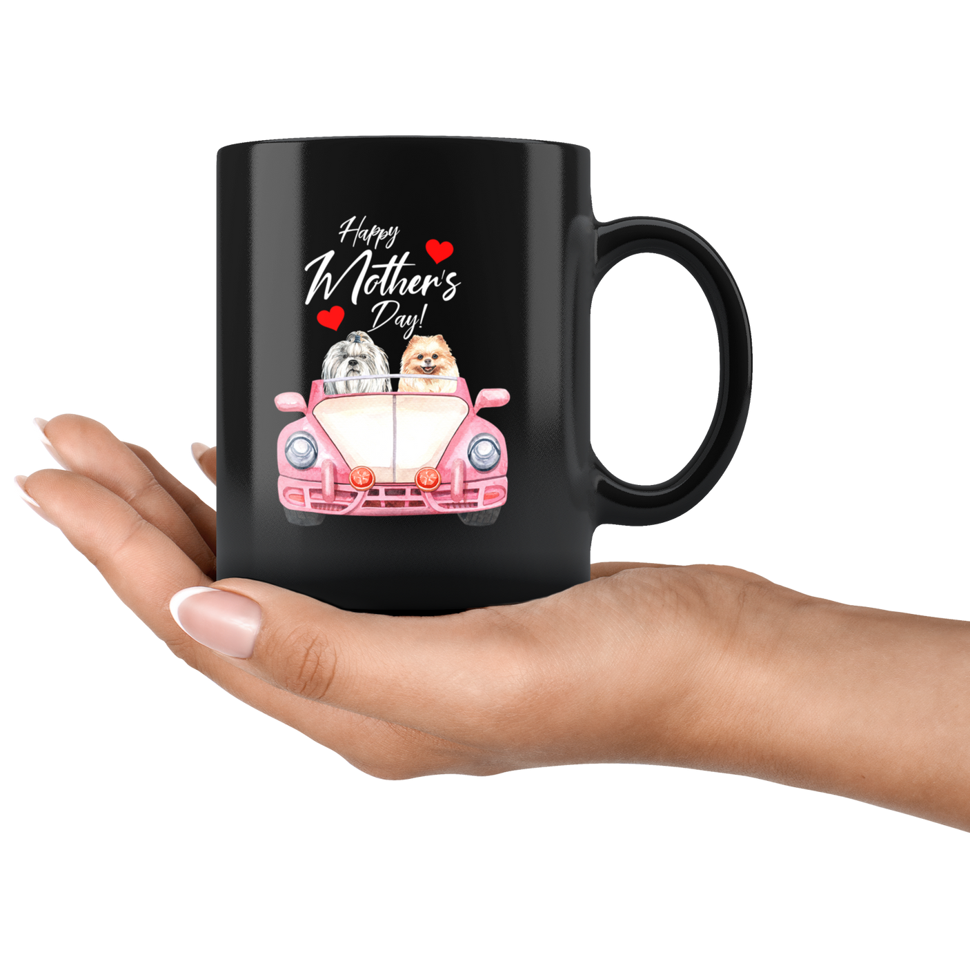 Happy Mothers Day Coffee Mug Gift|Shihtzu Pomeranian Mothers Day Dog Lover Gift