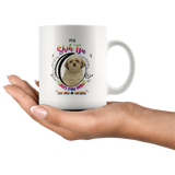 My Shih Tzu Leaves Paw Prints On My Heart White Shih Tzu Mug (Colorful Text)